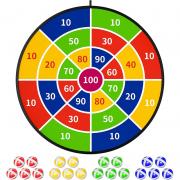 COOLBEE 29 Inch Large Dart Board for Kids, Boys Toys Dartboards with 20 Balls, Indoor and Outdoor Sport Fun Party Games, Birthday Gifts for Boys Girls 3 4 5 6 7 8 9 10 11 12 Years Old