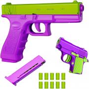 COOLBEE 2 Pack 3D Printed Pistol Toys Shell Ejecting Toy with 10 Shell Casings, No Bullets, Toy Pistol Can be Loaded But Can't be Fired, Toys for Kids