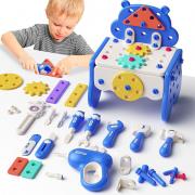 COOLBEE Kids Tool Toys Set, Tool Box Kit for Kids Toddler Tool Set with Drill, Pretend Play Construction Toys Tools for Boys Girls, Christmas Birthday Family Day Gifts for Kids Ages 3 4 5 Year Old